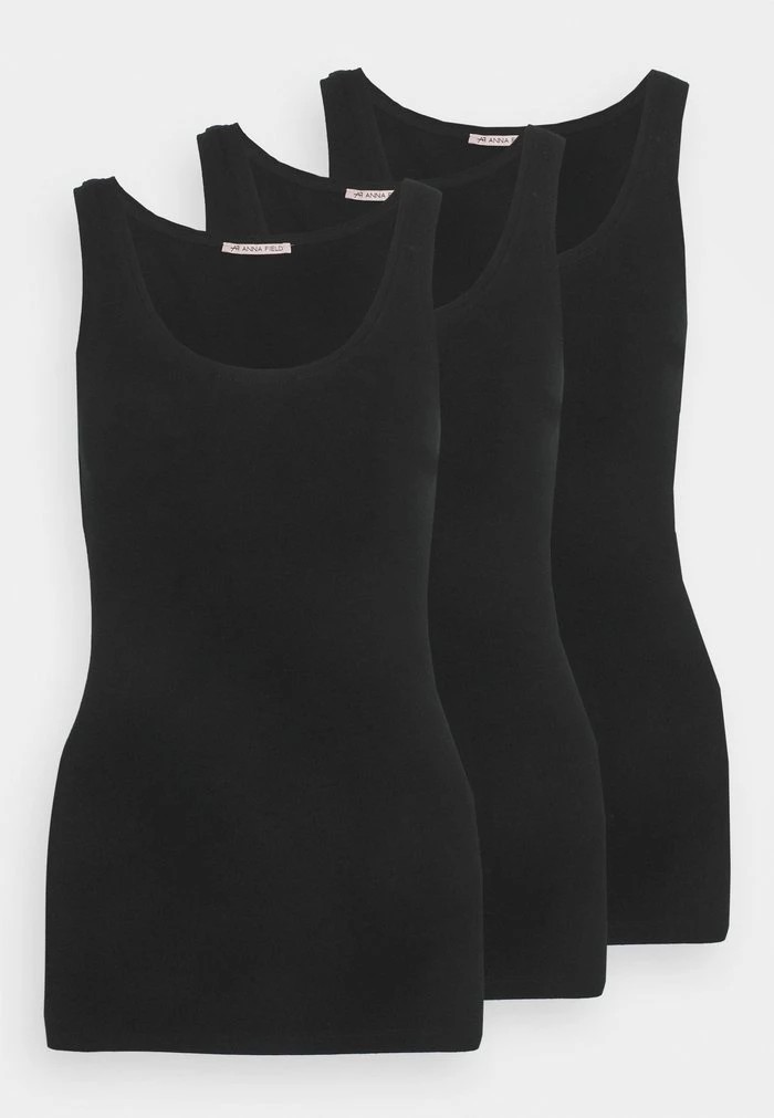 T-Shirt ANNA FIELD Anna Field Basic Tank 3er Pack Noir Femme | BJK-5838977